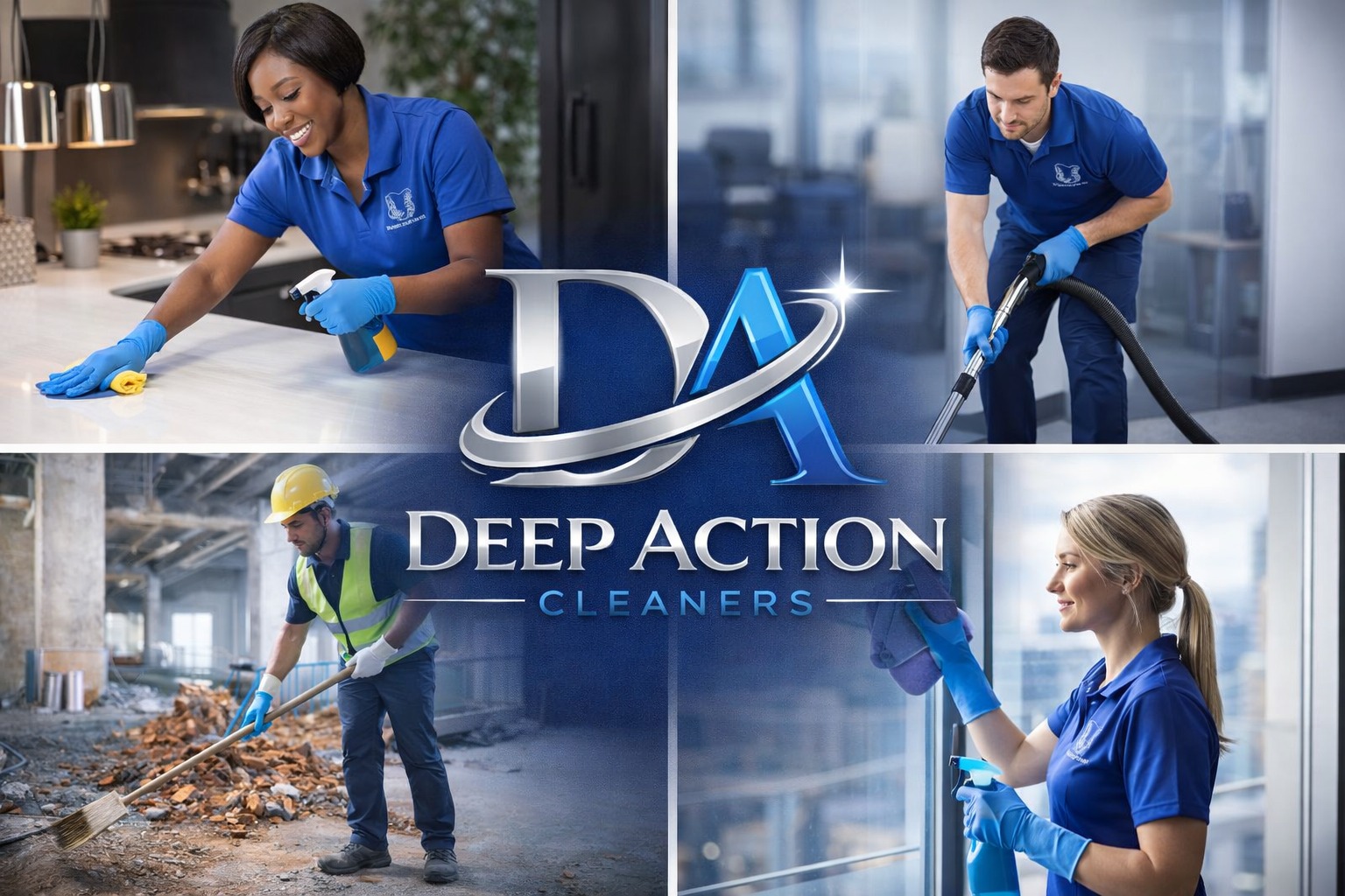 Deep Action Cleaners professional team performing residential and office cleaning in Cape Town